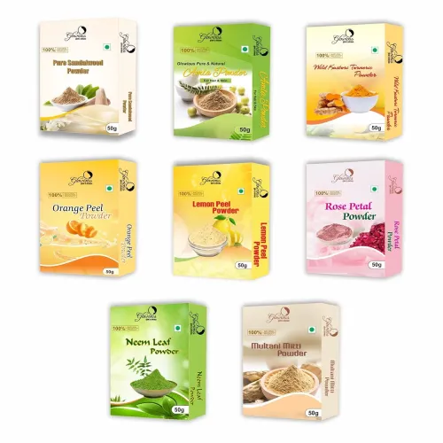 Image of Skin Care Combo Pack 8 Natural Powders 50g (Set of 8)
