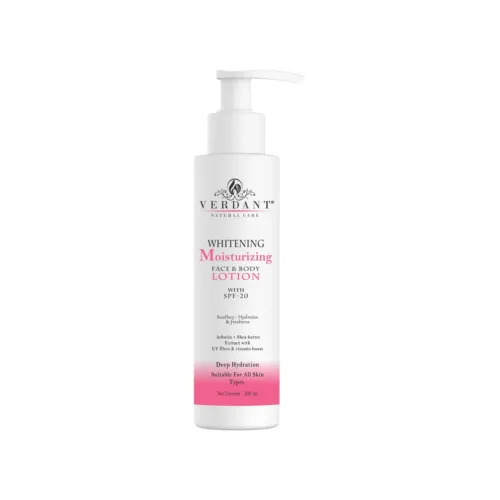 Image of Skin Brightening Body Lotion with SPF 20 | Daily Moisturizer & Deep Hydration - No Parabens, Sulphates - 200 ml