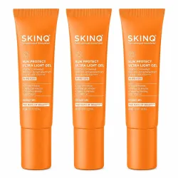 SKINQ Sunscreen - SPF 50+ PA++++ Sun Protect Ultra Light Gel 10ml (Pack of 3)