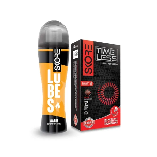 Image of Skore Timeless Condoms 10s and Warm Lubes 50 ml