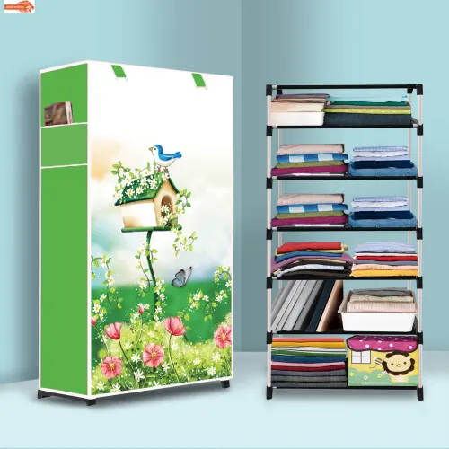 Image of SKPRODER 6-Shelf Foldable Collapsible Wardrobe Organizer (DIY)