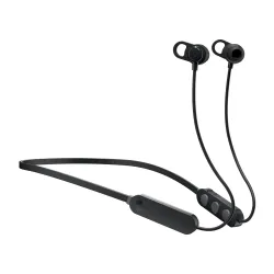 Skullcandy Jib+ in-Ear Wireless Earbuds, Microphone, Splash Resistant, Call, Track, and Volume Control, Work with Android and iOS- Black