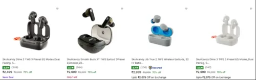 Image of Skullcandy True Wireless at Minimum 70% Discount