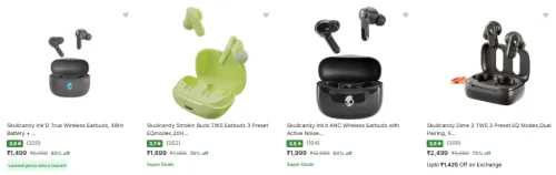 Image of Skullcandy True Wireless upto 85% Discount