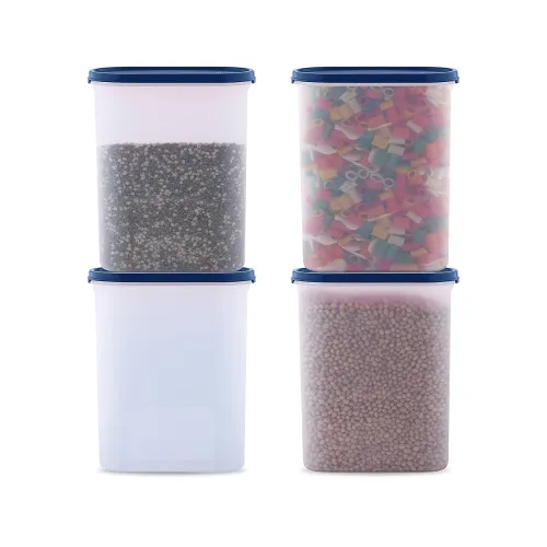 Image of Sky Plastic Oval Airtight Storage Set – 4pcs, 2400ml, Blue