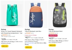 Skybags Backpack at minimum 70% Discount