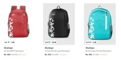 Skybags Backpack Minimum 75% Discount