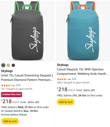 Skybags Backpacks Starting At @ 218  