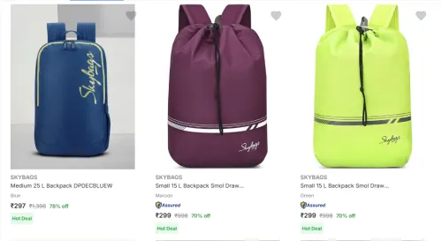 Image of Skybags Backpacks upto 78% Discount