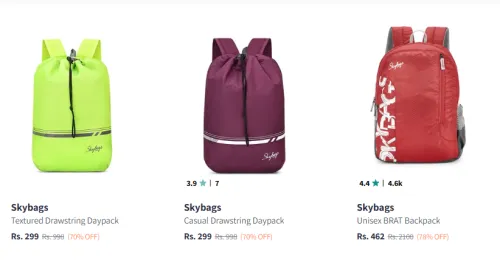 Image of Skybags Backpacks upto 78% Discount | Starting at ₹299