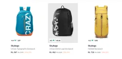 Skybags Bagpack at upto 80% Discount 