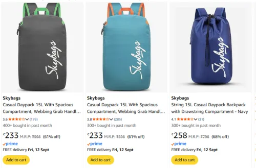Image of Skybags Bagpack Starting @ ₹233 