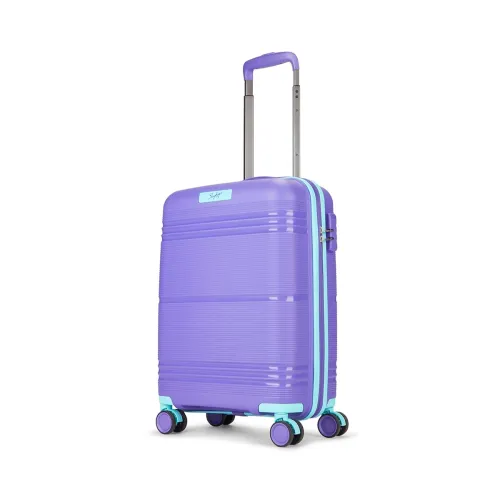 Image of Skybags Cabin Paratrip Hard Luggage (55 cm) | Polypropylene Luggage Trolley with 8 Spinner Wheels| Purple Oppulence | Un
