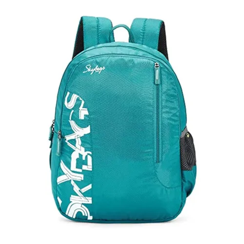 Image of Skybags Casual Standard Backpack 28L, 2 Main Compartments, Bottle Pocket, Front Pocket, Padded Shoulder Straps | Sea Gre