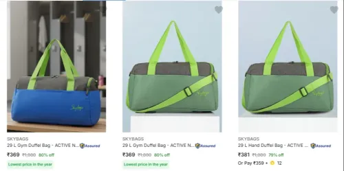 Image of Skybags Duffel Bags Starts @ ₹369