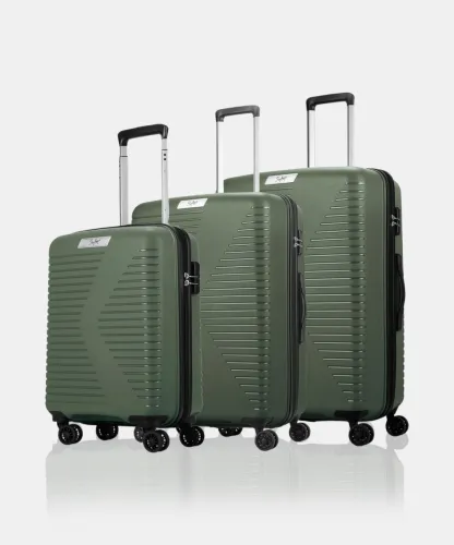 Image of SKYBAGS Hard Body Set of 3 Luggage 8 Wheels - Beat Pro 3P 3 (Small 56cm | Medium 67cm | Large 78cm) - Trolley Bag - Gree