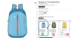 Skybags Lit 17L Daypack Blue