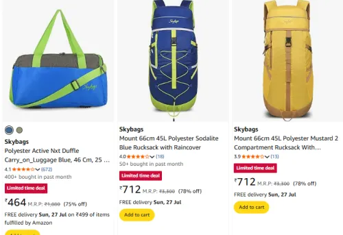 Image of Skybags Luggage Minimum 70% Discount
