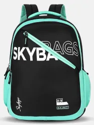 SKYBAGS Medium 23 L Backpack Atlas-E Casual Printed School Bag For Girls And Boys (Black)