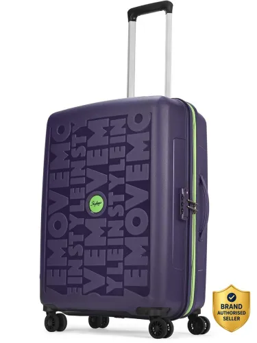 Image of Skybags Play 66 Medium Check-In Suitcase Purple 8-Wheel