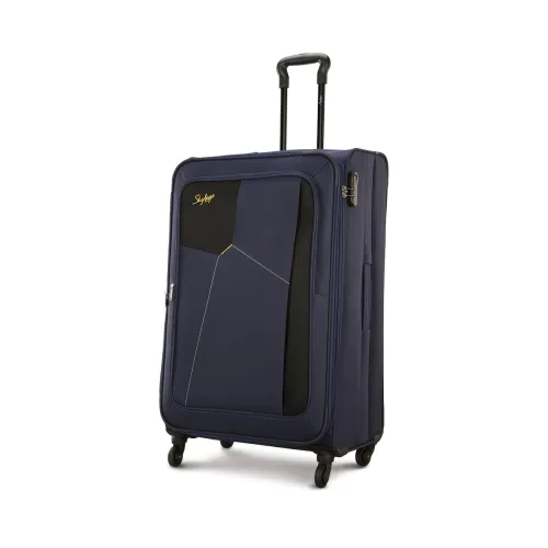 Image of Skybags Rubik Polyester 68 Cms Blue Softsided Check-in Luggage (STRUW68EBLU)