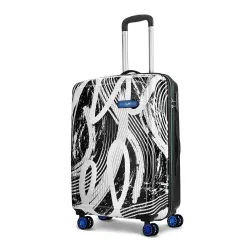 Skybags Stroke Printed Large Size Hard Case Trolley Bag Black-White