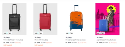 Image of Skybags Trolley Bags upto 80% Discount