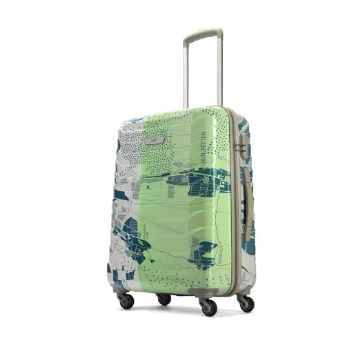 Image of Skybags Medium ABS Trooper Size Hardshell Luggage (65 Cm) | Printed Luggage Inline Trolley Bag with 4 Wheels and Resetab