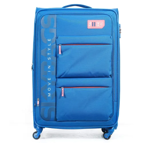 Image of Skybags Vanguard 4W Polyester Strolley 81cm (Bright Blue)