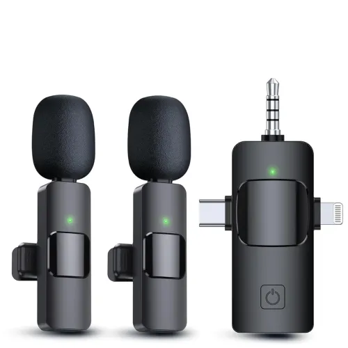 Image of SKYCELL 3-in-1 Wireless Collar Mic for Mobile, Camera & iPhone