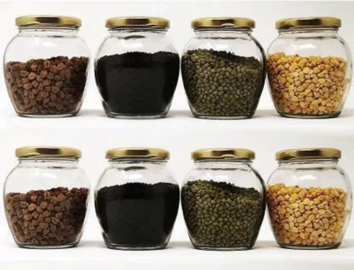 Image of SKYCITY Glass Grocery Container - 400 ml (Pack of 8, Clear)