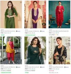 Skylee Womens Ethnic Sets (Kurta Pant Dupatta Set) @ Up to 92% Discount