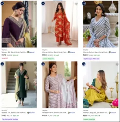 Skylee Womens Kurta sets upto 93% Discount