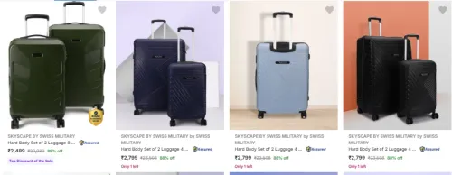 Image of SKYSCAPE BY SWISS MILITARY Suitcases at minimum 78% Discount