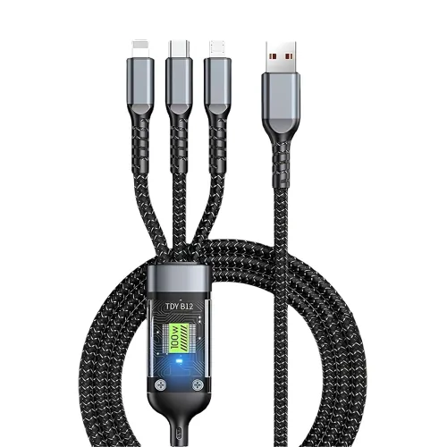 Image of skysia 100W/6A 3-in-1 Fast Charging Data Cable