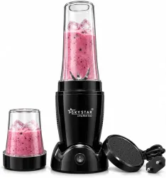 Skystar 2 Jar Black Bullet Nutri 750 W Juicer Mixer Grinder (Black Nutri | 2 Jars | Black)