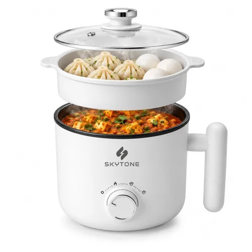 Image of SKYTONE Multipurpose Kettle With Ceramic Coating 1.5L Non-Stick Cooker For Boil Steam,
