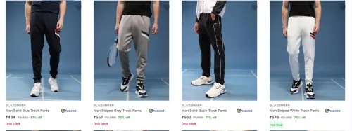 Image of Slazenger Men's Track Pants upto 81% Discount