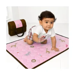 Sleepezee Foldable kids mattress for baby Picnic Light Weight | Baby Mattress Made with Premium Fabric | Easy to carry f