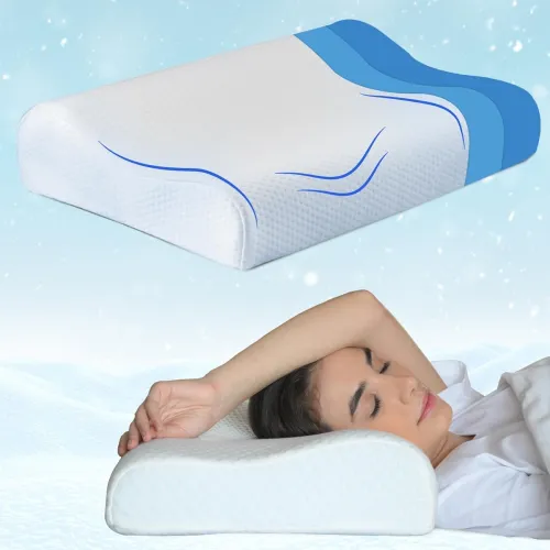 Image of Sleepsia Breathable Cooling Gel Contour Memory Foam Pillow