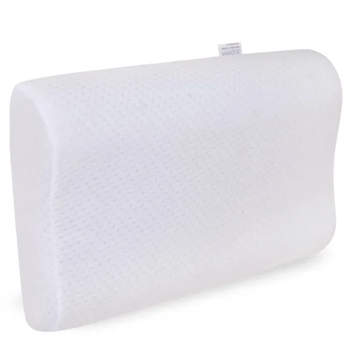 Image of Sleepsia Cervical Contour Medical Orthopedic Memory Foam Pillow for Neck, Back Pain Support Gel Pillow with Washable Cov