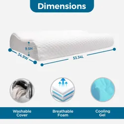 Sleepsia Cervical Orthopedic Contour Memory Foam Neck Pain Relief