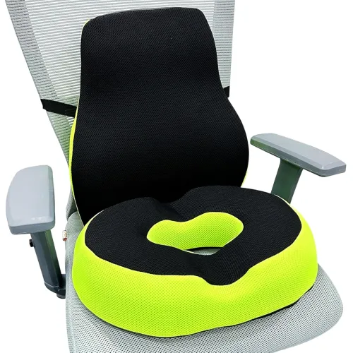 Image of Sleepsia Gel Memory Foam Donut & Lumbar Pillow Combo