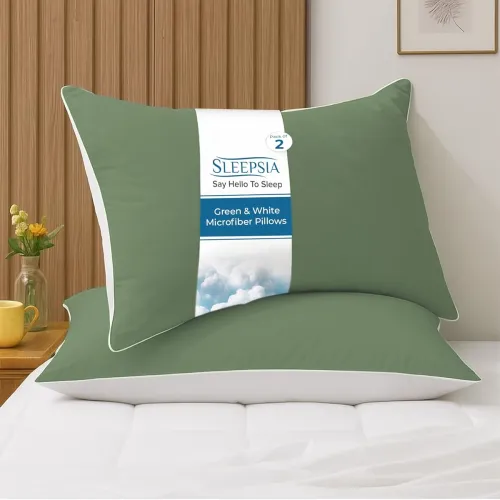 Image of Sleepsia Microfiber Bed Pillow for Sleeping Po2