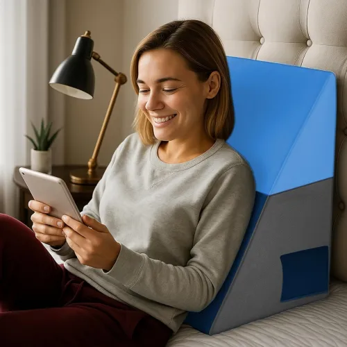 Image of Sleepsia Orthopedic Gel Memory Foam Wedge Pillow