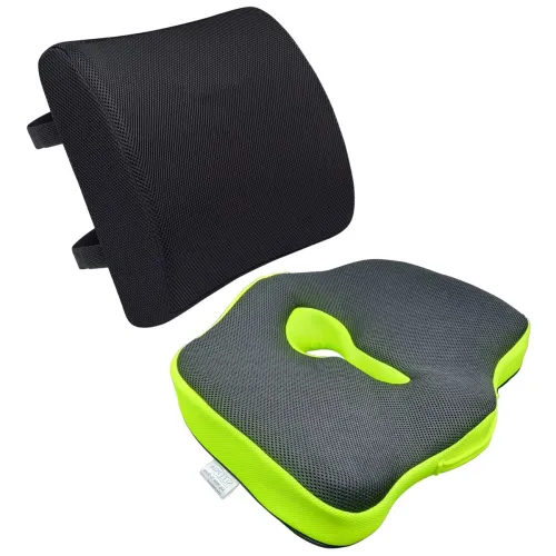 Image of Sleepsia Orthopedic Seat & Lumbar Support Cushion Combo
