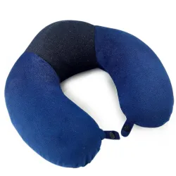 Sleepsia Velvet Memory Foam Neck Raised Travel Pillow Multipurpose, Comfortable Raised Travel Pillow Great for Road Trips and Flights (31x30x13 cm, Pack of 1)
