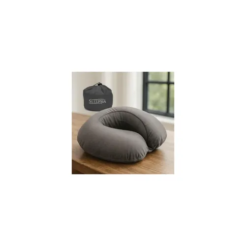 Image of Sleepsia Velvet Memory Foam Neck Travel Pillow Pack of 1