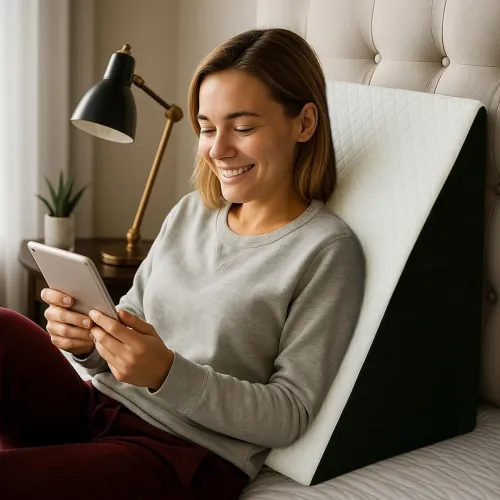 Image of Sleepsia Wedge Pillow for Sleeping | 1 Year Warranty |