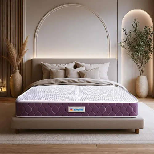 Image of Sleepwell Ortho Mattress | High Density Resitec (HR) Foam | Medium Firm | Memory Foam | 